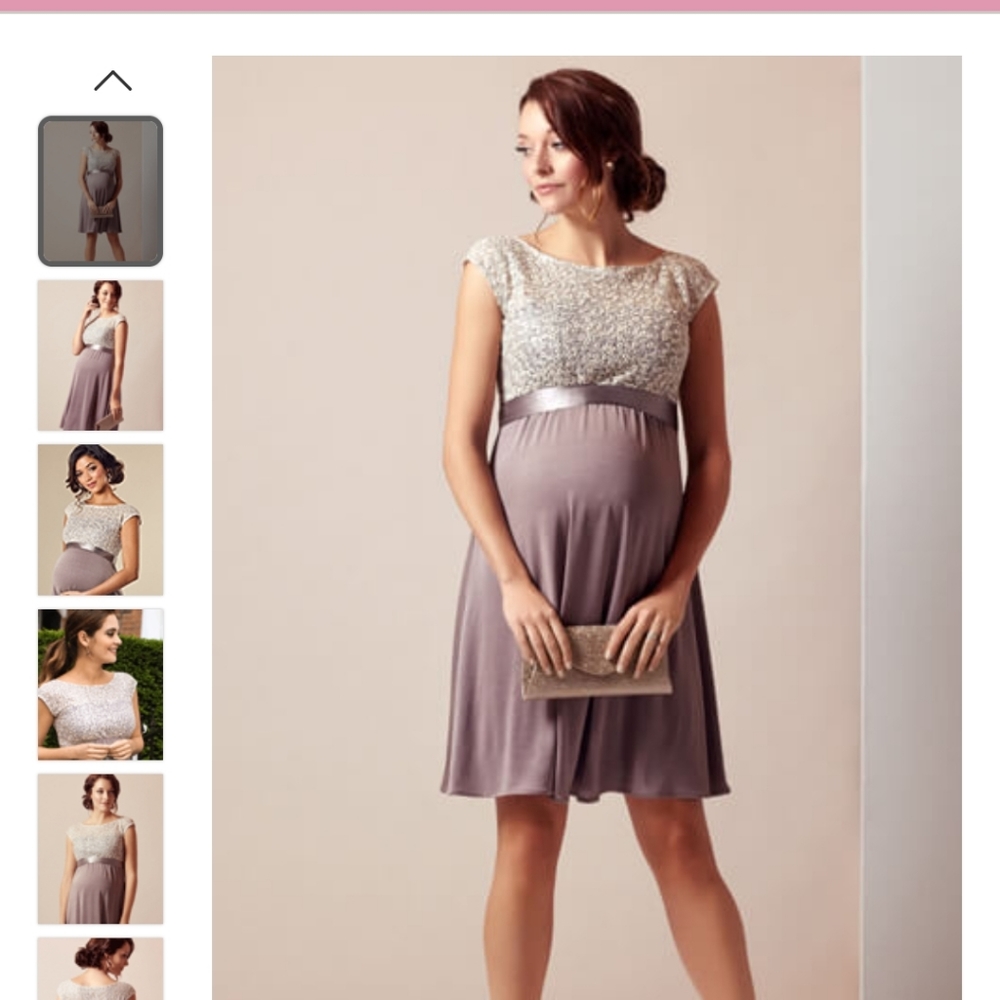 Tiffany Rose Mia Maternity Dress, Dusky Truffle w/sash size 2, 6-8 women's